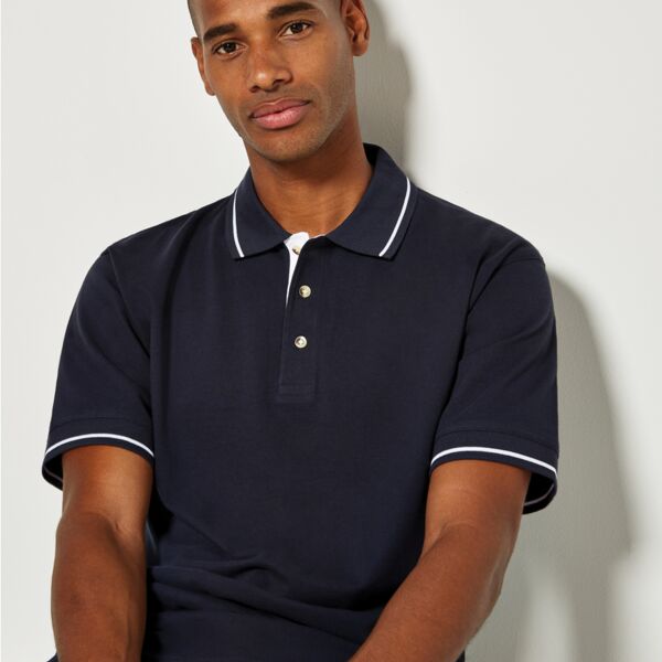 Kustom Kit St Mellion Tipped Cotton Piqué Polo Shirt Thumbnail