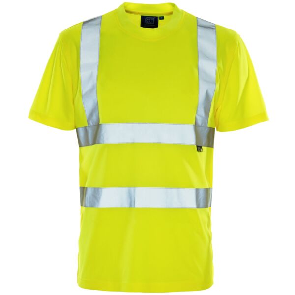 Supertouch Hi Vis Yellow Bird Eye T-Shirt Thumbnail